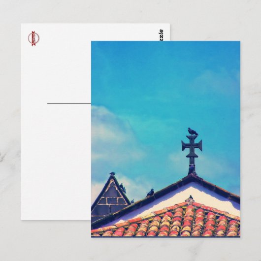 Bezoekers op het dak: Funchal, Madeira (Portugal) Briefkaart (Voorkant / Achterkant)