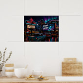 Bezoekers uit Beyond Retro Sci-Fi Drive-In Poster (Keuken)