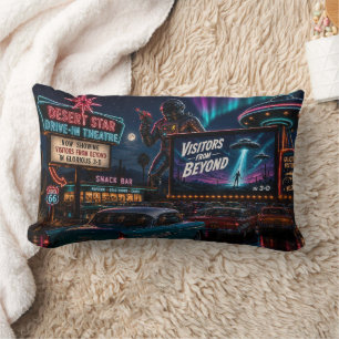 Bezoekers uit Beyond Retro Sci-Fi Worpillow Kussen