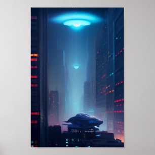 Bezoekers uit de ruimte poster