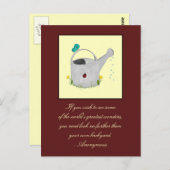 Bezoekers van het Briefkaart van de tuin (Voorkant / Achterkant)