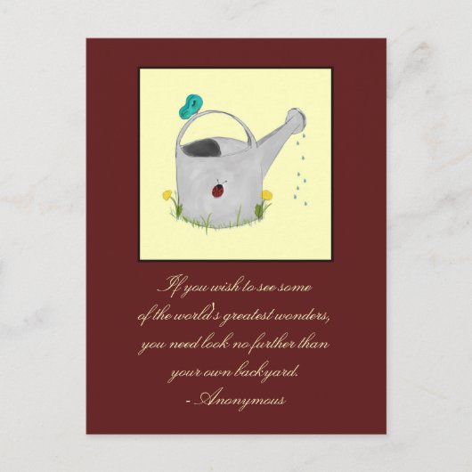 Bezoekers van het Briefkaart van de tuin (Voorkant)