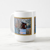 Bezoekers voor kerstavond (Cougar en Crow) Koffiemok (Voorkant links)