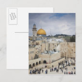 Bezoekers, Western Wall Plaza & Dome of the Rock Briefkaart (Voorkant / Achterkant)