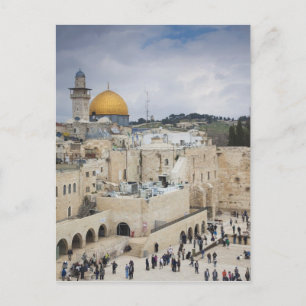Bezoekers, Western Wall Plaza & Dome of the Rock Briefkaart