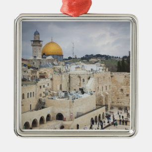 Bezoekers, Western Wall Plaza & Dome of the Rock Metalen Ornament