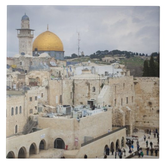 Bezoekers, Western Wall Plaza & Dome of the Rock Tegeltje (Voorkant)