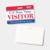 Bezoekersbadge Badge (Front & Back)