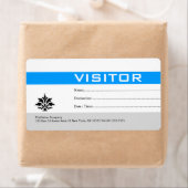 Bezoekersbadge label blauw (Insitu)
