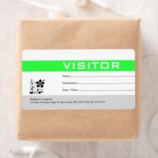 Bezoekersbadge label groen (Insitu)