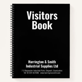 Bezoekersboek voor bedrijven notitieboek