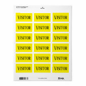 Bezoekersetiket Etiket (Full Sheet)
