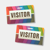 Bezoekersidentiteitskaart Badge (Voor- en achterkant)