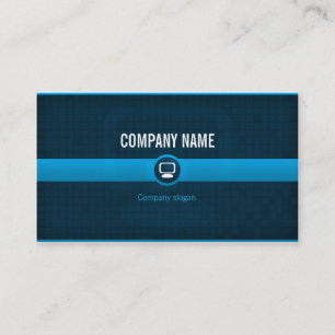 Bezoekerskaart - Blauwe IT-professional v1 Visitekaartje