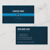 Bezoekerskaart - Blauwe IT-professional v1 Visitekaartje (Voorkant / Achterkant)