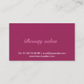 Bezoekerskaart en schoonheidssalon visitekaartje (Achterkant)