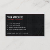 Bezoekerskaart - Rode IT-professional v2 Visitekaartje (Achterkant)