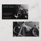 Bezoekerskaart tegen financiële achtergrond en dol visitekaartje (Voorkant / Achterkant)