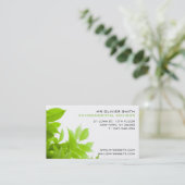 Bezoekerskaart voor milieu en natuur. Groene toon Visitekaartje (Staand voorkant)