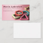 Bezoekerskaart voor moeders of kinderen. visitekaartje (Voorkant / Achterkant)