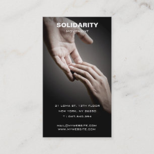 Bezoekerskaart voor solidariteit visitekaartje