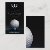 Bezoekerskaart, zwarte achtergrond visitekaartje (Voorkant / Achterkant)