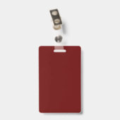 Bezoekerspas Bedrijfsnaam Logo Bordeaux Wit Badge (Achterkant met clip)
