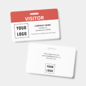 Bezoekerspas Eenvoudige Logo ID Badge (Voor- en achterkant)