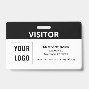 Bezoekerspas Eenvoudige Logo ID Badge