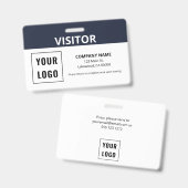 Bezoekerspas Eenvoudige Logo ID Badge (Voor- en achterkant)