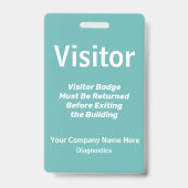 Bezoekerspas-ID Badge (Voorzijde)