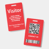 Bezoekerspas-ID Badge (Voor- en achterkant)
