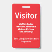 Bezoekerspas-ID Badge (Voorzijde)