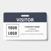 Bezoekerspas Simpele Logo ID Badge (Voorzijde)