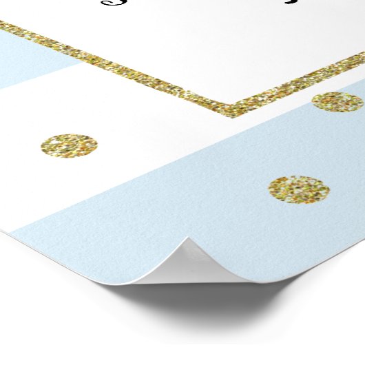 bezoekersregister baby vrijgezellenfeest poster (Hoek)