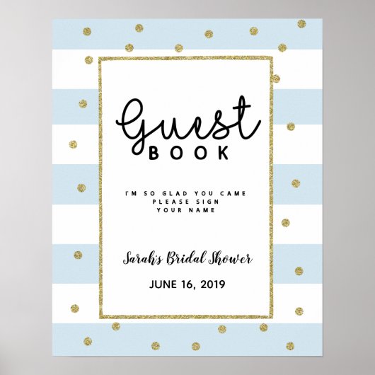 bezoekersregister baby vrijgezellenfeest poster (Voorkant)