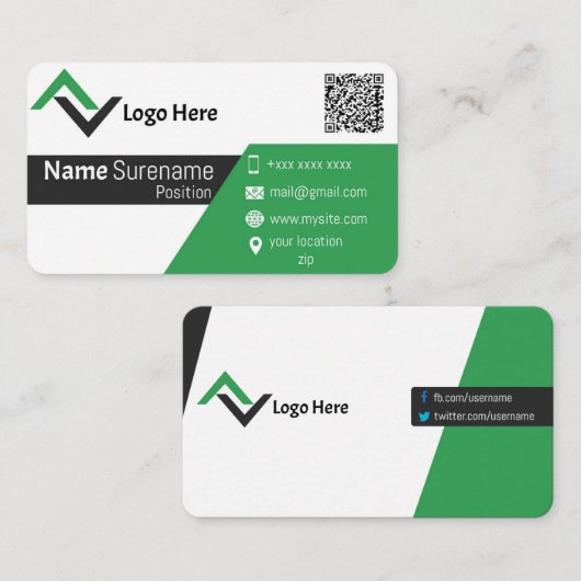 Bezoekkaart/Visitekaartje Visitekaartje (Voorkant / Achterkant)