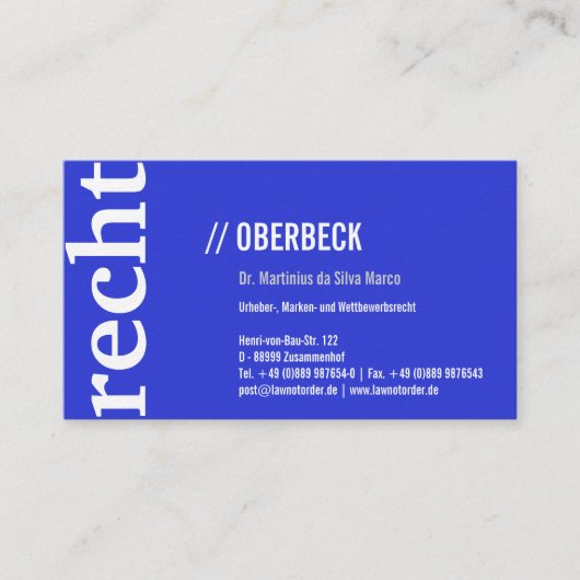 Bezoekkaartje Visitekaartje (Voorkant)