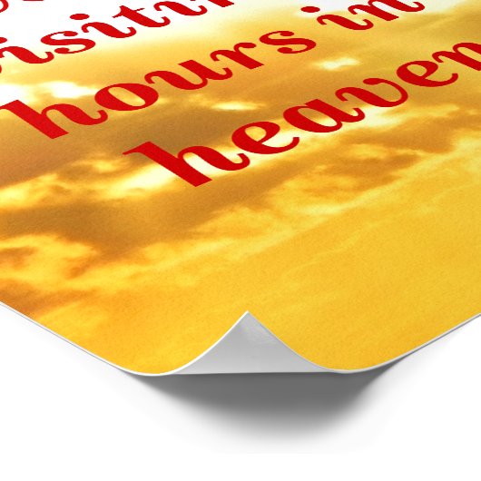 Bezoekuren in de hemel poster (Hoek)