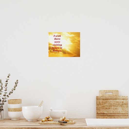 Bezoekuren in de hemel poster (Keuken)