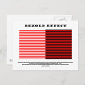 Bezolde werking (optische illusie) briefkaart (Voorkant / Achterkant)