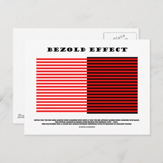 Bezolde werking (optische illusie) briefkaart (Voorkant / Achterkant)