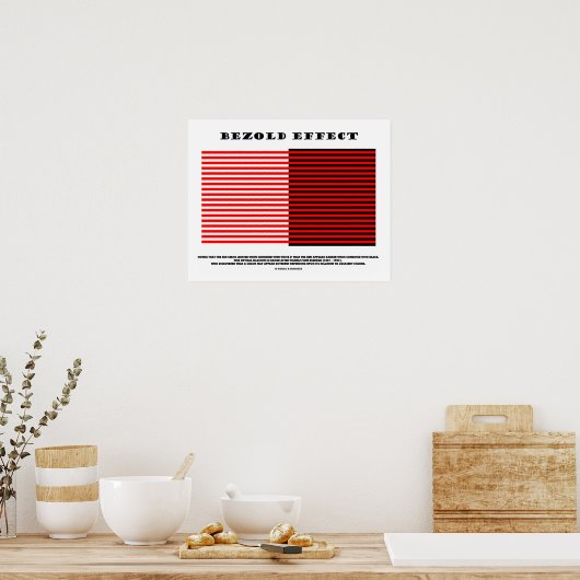 Bezolde werking (optische illusie) poster (Keuken)