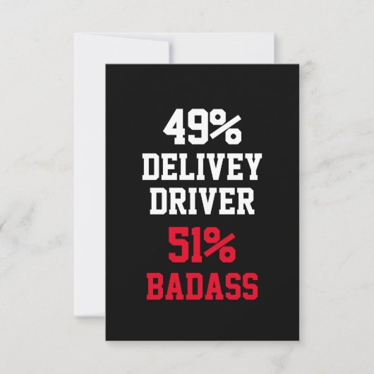 Bezorgchauffeur Badass Card Kaart (Voorkant)