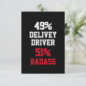 Bezorgchauffeur Badass Card Kaart (Staand voorkant)