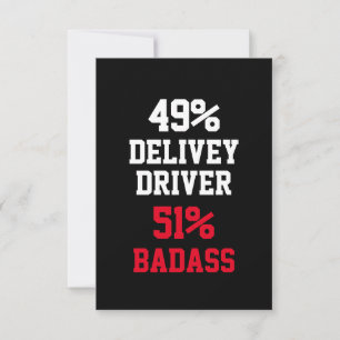Bezorgchauffeur Badass Card Kaart