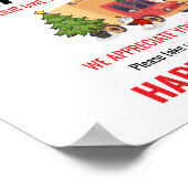 Bezorgchauffeur Bedankt Snack Bord Poster (Hoek)