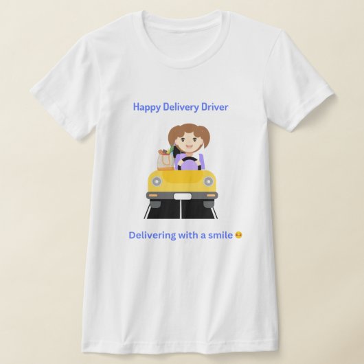 Bezorgchauffeur Blij met het Bezorgen van T-Shirt (Laagn)