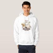 Bezorgd aan mijn bed – Grappig lui Hoodie (Voorkant volledig)