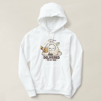 Bezorgd aan mijn bed – Grappig lui Hoodie